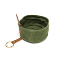 Waxed Canvas Travel Dog Bowl